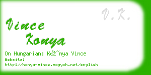 vince konya business card